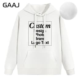 Custom Hoodie Sweatshirt 56% Cotton Blend 400gsm Heavyweight Thick Warm Fleece Winter Print Logo Text Photo Design Men Women