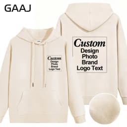 Custom Hoodie Sweatshirt 56% Cotton Blend 400gsm Heavyweight Thick Warm Fleece Winter Print Logo Text Photo Design Men Women