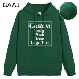 Custom Hoodie Sweatshirt 56% Cotton Blend 400gsm Heavyweight Thick Warm Fleece Winter Print Logo Text Photo Design Men Women