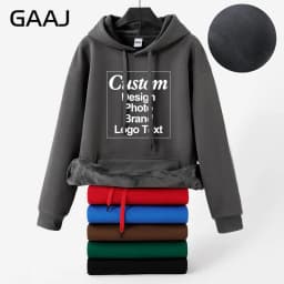 Custom Hoodie Sweatshirt 56% Cotton Blend 400gsm Heavyweight Thick Warm Fleece Winter Print Logo Text Photo Design Men Women