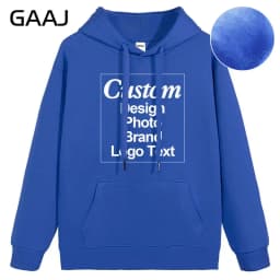 Custom Hoodie Sweatshirt 56% Cotton Blend 400gsm Heavyweight Thick Warm Fleece Winter Print Logo Text Photo Design Men Women