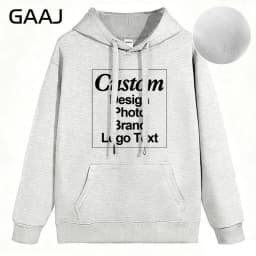 Custom Hoodie Sweatshirt 56% Cotton Blend 400gsm Heavyweight Thick Warm Fleece Winter Print Logo Text Photo Design Men Women
