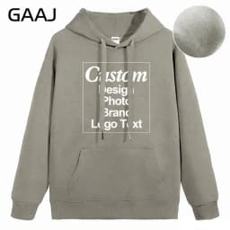 Custom Hoodie Sweatshirt 56% Cotton Blend 400gsm Heavyweight Thick Warm Fleece Winter Print Logo Text Photo Design Men Women