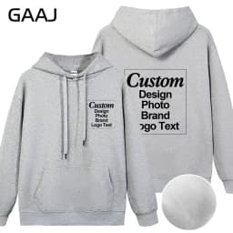 Custom Hoodie Sweatshirt 56% Cotton Blend 400gsm Heavyweight Thick Warm Fleece Winter Print Logo Text Photo Design Men Women