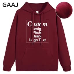 Custom Hoodie Sweatshirt 56% Cotton Blend 400gsm Heavyweight Thick Warm Fleece Winter Print Logo Text Photo Design Men Women