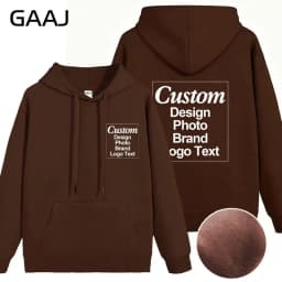 Custom Hoodie Sweatshirt 56% Cotton Blend 400gsm Heavyweight Thick Warm Fleece Winter Print Logo Text Photo Design Men Women