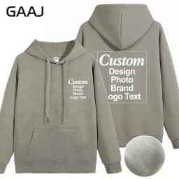 Custom Hoodie Sweatshirt 56% Cotton Blend 400gsm Heavyweight Thick Warm Fleece Winter Print Logo Text Photo Design Men Women