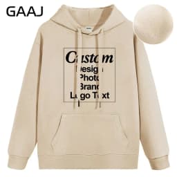 Custom Hoodie Sweatshirt 56% Cotton Blend 400gsm Heavyweight Thick Warm Fleece Winter Print Logo Text Photo Design Men Women
