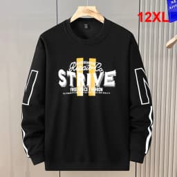 12XL Plus Size Sweatshirts Men Spring Autumn Print Sweatshirt Fashion Casual O-neck Pullover Male Big Size 12XL