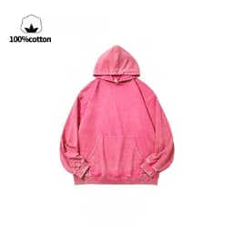 350g Pure Cotton Loose Hooded Sweatshirt | Snowflake Vintage Washed & Wax Dyed | Unisex Autumn/Winter Oversized Top