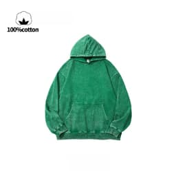 350g Pure Cotton Loose Hooded Sweatshirt | Snowflake Vintage Washed & Wax Dyed | Unisex Autumn/Winter Oversized Top