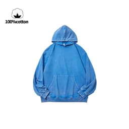 350g Pure Cotton Loose Hooded Sweatshirt | Snowflake Vintage Washed & Wax Dyed | Unisex Autumn/Winter Oversized Top