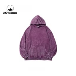 350g Pure Cotton Loose Hooded Sweatshirt | Snowflake Vintage Washed & Wax Dyed | Unisex Autumn/Winter Oversized Top