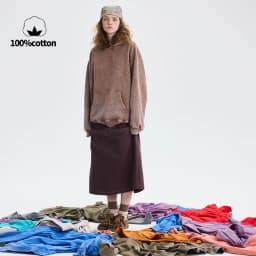 350g Pure Cotton Loose Hooded Sweatshirt | Snowflake Vintage Washed & Wax Dyed | Unisex Autumn/Winter Oversized Top