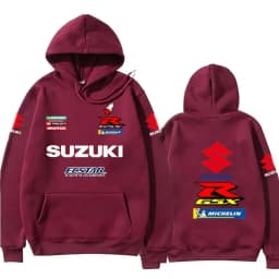 Men's 2026 Suzuki Long-Sleeved Hooded Sweatshirt Fashionable Street Print Off-Road Motorcycle Riding Racing Outdoor Sports