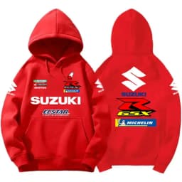 Men's 2026 Suzuki Long-Sleeved Hooded Sweatshirt Fashionable Street Print Off-Road Motorcycle Riding Racing Outdoor Sports