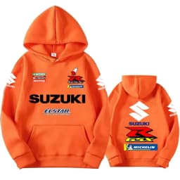 Men's 2026 Suzuki Long-Sleeved Hooded Sweatshirt Fashionable Street Print Off-Road Motorcycle Riding Racing Outdoor Sports
