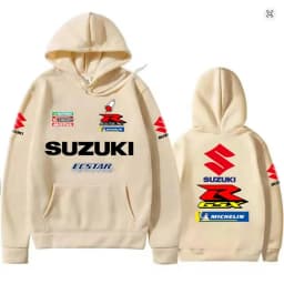 Men's 2026 Suzuki Long-Sleeved Hooded Sweatshirt Fashionable Street Print Off-Road Motorcycle Riding Racing Outdoor Sports