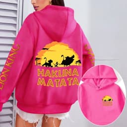 The Lion King HAKUNA MATATA Men Hoodie Cartoon Anime Women Pullover Tops 2026 New Autumn Winter Couple Oversized Sweatshirts