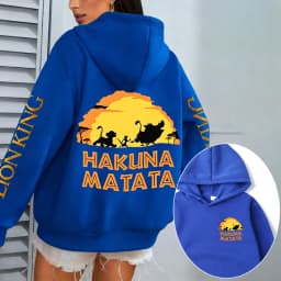 The Lion King HAKUNA MATATA Men Hoodie Cartoon Anime Women Pullover Tops 2026 New Autumn Winter Couple Oversized Sweatshirts