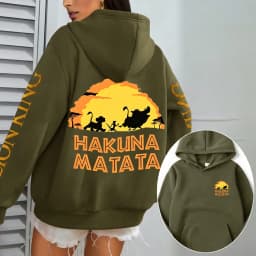 The Lion King HAKUNA MATATA Men Hoodie Cartoon Anime Women Pullover Tops 2026 New Autumn Winter Couple Oversized Sweatshirts