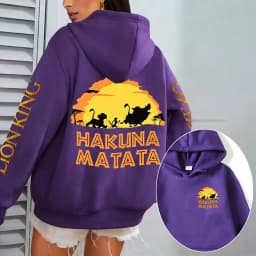 The Lion King HAKUNA MATATA Men Hoodie Cartoon Anime Women Pullover Tops 2026 New Autumn Winter Couple Oversized Sweatshirts