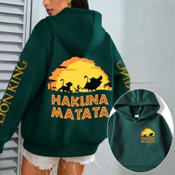 The Lion King HAKUNA MATATA Men Hoodie Cartoon Anime Women Pullover Tops 2026 New Autumn Winter Couple Oversized Sweatshirts