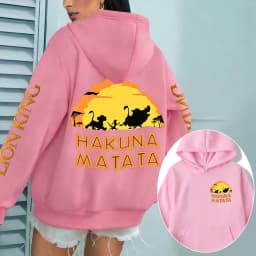 The Lion King HAKUNA MATATA Men Hoodie Cartoon Anime Women Pullover Tops 2026 New Autumn Winter Couple Oversized Sweatshirts