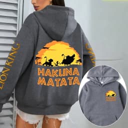 The Lion King HAKUNA MATATA Men Hoodie Cartoon Anime Women Pullover Tops 2026 New Autumn Winter Couple Oversized Sweatshirts