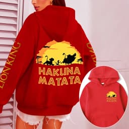 The Lion King HAKUNA MATATA Men Hoodie Cartoon Anime Women Pullover Tops 2026 New Autumn Winter Couple Oversized Sweatshirts
