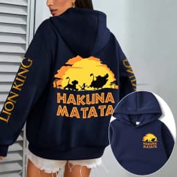 The Lion King HAKUNA MATATA Men Hoodie Cartoon Anime Women Pullover Tops 2026 New Autumn Winter Couple Oversized Sweatshirts