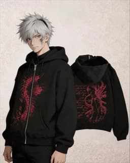 Y2k Tokio Ghoul Collection Hoodies Women Harajuku Streetwear Pullover Zip Up Anime Hoodie Sweatshirt Tracksuit Men Clothing