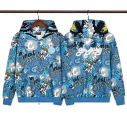 High Street Graffiti Letter Print Terry Zipper Hooded Hoodies for Men and Women Cardigan Hip Hop Loose Cotton Sweatshirts Jacket