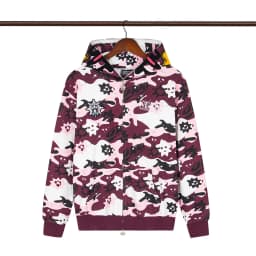 High Street Graffiti Letter Print Terry Zipper Hooded Hoodies for Men and Women Cardigan Hip Hop Loose Cotton Sweatshirts Jacket