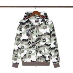 High Street Graffiti Letter Print Terry Zipper Hooded Hoodies for Men and Women Cardigan Hip Hop Loose Cotton Sweatshirts Jacket