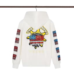 High Street Graffiti Letter Print Terry Zipper Hooded Hoodies for Men and Women Cardigan Hip Hop Loose Cotton Sweatshirts Jacket