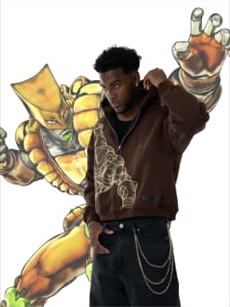 Harajuku Jojo Bizarre Adventure Hoodies Women DIO Zip Up Anime Hoodie Hip Hop Couples Y2k Street Sweatshirt Men Clothing