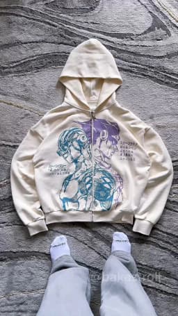Harajuku Jojo Bizarre Adventure Hoodies Women DIO Zip Up Anime Hoodie Hip Hop Couples Y2k Street Sweatshirt Men Clothing