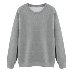Heavyweight Fleece Lined Sweatshirt Unisex Oversized American Style Warm round Neck Long Sleeve T-Shirt for Autumn Winter