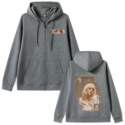 Hot Happier Than Ever 2025 Zipper Hoodie Men Women Fashion Pop Music Zip Up Hoodies Male Vintage Hip Hop Oversized Jacket Coat