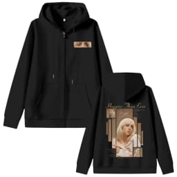 Hot Happier Than Ever 2025 Zipper Hoodie Men Women Fashion Pop Music Zip Up Hoodies Male Vintage Hip Hop Oversized Jacket Coat