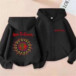 Rock Band Alice in Chains Graphic Zipper Hoodie Men Women Retro Gothic Punk Zip Up Jacket Coat Unisex Classic Oversized Hoodies
