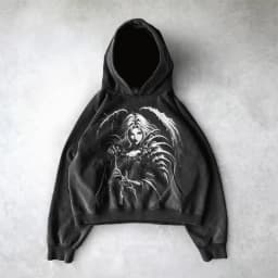 Y2k gothic dark female warrior hoodies men oversized sweatshirt couples punk tops streetwear goth harajuku women men clothing