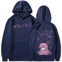 Japanese Manga Bocchi The Rock Hoodies Anime Gotoh Hitori Graphic Sweatshirts Men Women Harajuku Oversized Long Sleeves Pullover