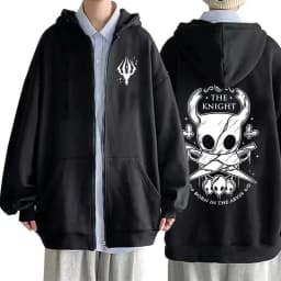 Game Hollow Void Hollow Knight Zipper Hoodie Mens Fashion Hooded Sweatshirt All-match Men Women Anime Black Loose Zip Up Jacket