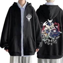 Game Hollow Void Hollow Knight Zipper Hoodie Mens Fashion Hooded Sweatshirt All-match Men Women Anime Black Loose Zip Up Jacket
