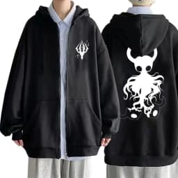 Game Hollow Void Hollow Knight Zipper Hoodie Mens Fashion Hooded Sweatshirt All-match Men Women Anime Black Loose Zip Up Jacket