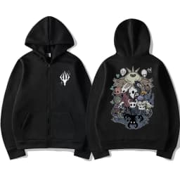 Game Hollow Void Hollow Knight Zipper Hoodie Mens Fashion Hooded Sweatshirt All-match Men Women Anime Black Loose Zip Up Jacket