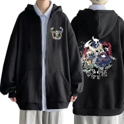 Game Hollow Void Hollow Knight Zipper Hoodie Mens Fashion Hooded Sweatshirt All-match Men Women Anime Black Loose Zip Up Jacket