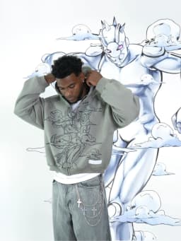 Jojo Bizarre Adventure Hoodies Women Steel Zip Anime Hoodie Harajuku Streetwear Pullover Sweatshirt Y2k Anime Men Clothing